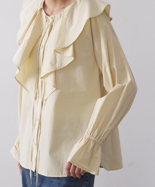 OPAQUE.CLIP（オペークドットクリップ）の「ラッフルフリルブラウス【洗濯機OK】（シャツ/ブラウス・レディース・ホワイト/ブラック/イエロー系その他・00）」の20枚目の写真