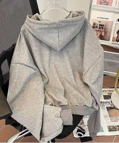 neos（ネオス）の「【neos】ショート丈 ルーズシルエット バルーンスリーブ ジップアップ スウェット パーカー（パーカー・メンズ・グレー/ブラック・MEDIUM/LARGE/X-LARGE）」の14枚目の写真