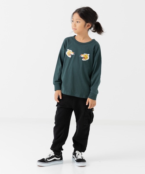 chil2(チルツー)の「裏毛カーゴパンツ(スウェットパンツ・キッズ・ブラック/カーキ/ブラウン/ネイビー・100cm/110cm/120cm/130cm/140cm/150cm)」の18枚目の写真