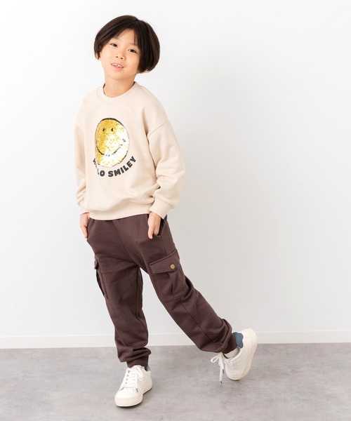 chil2(チルツー)の「裏毛カーゴパンツ(スウェットパンツ・キッズ・ブラック/カーキ/ブラウン/ネイビー・100cm/110cm/120cm/130cm/140cm/150cm)」の21枚目の写真