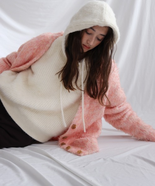 Bab（バブ）の「フーディーニットトップス（ニット/セーター）」 - WEAR