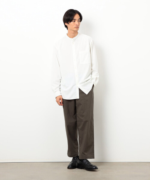 COMME CA ISM（コムサイズム）の「トリコットコーデュロイ バンドカラー シャツ（シャツ/ブラウス・メンズ・グレー/ホワイト/ブラウン/ネイビー・SMALL/MEDIUM/LARGE）」の6枚目の写真