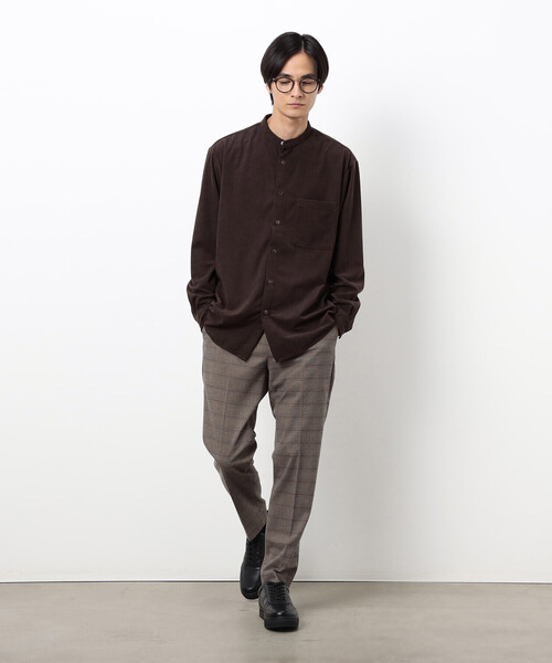 COMME CA ISM（コムサイズム）の「トリコットコーデュロイ バンドカラー シャツ（シャツ/ブラウス・メンズ・グレー/ホワイト/ブラウン/ネイビー・SMALL/MEDIUM/LARGE）」の21枚目の写真