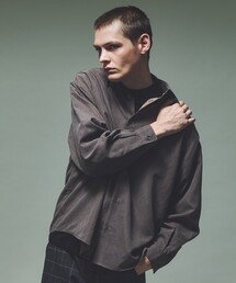 ABAHOUSE | スエードタッチ オーバーサイズ レギュラーカラーシャツ(シャツ/ブラウス)