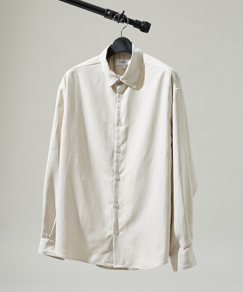 ABAHOUSE(アバハウス)の「スエードタッチ オーバーサイズ レギュラーカラーシャツ(シャツ/ブラウス・メンズ・ダークブラウン/ネイビー/ライトブルー/アイボリー・48/46)」の11枚目の写真