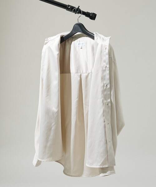 ABAHOUSE(アバハウス)の「スエードタッチ オーバーサイズ レギュラーカラーシャツ(シャツ/ブラウス・メンズ・ダークブラウン/ネイビー/ライトブルー/アイボリー・48/46)」の12枚目の写真