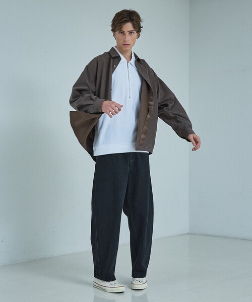 ABAHOUSE(アバハウス)の「スエードタッチ オーバーサイズ レギュラーカラーシャツ(シャツ/ブラウス・メンズ・ダークブラウン/ネイビー/ライトブルー/アイボリー・48/46)」の21枚目の写真