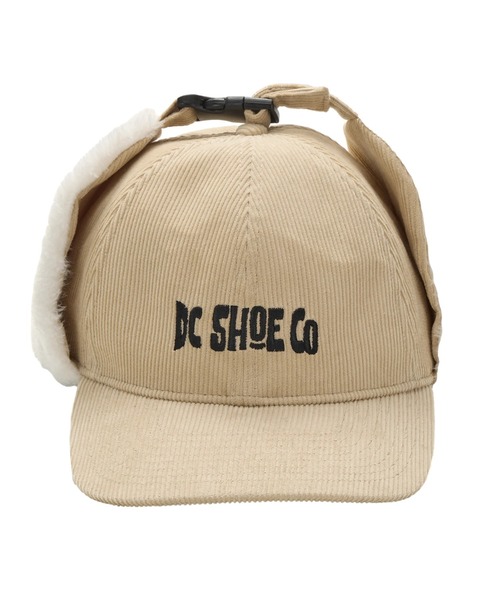 DC SHOES(ディーシーシューズ)の「24 WR CORDUROY FLIGH /DC撥水ロゴワンポイントコーデュロイフライトキャップ(帽子)(キャップ・メンズ・ベージュ系その他/ブラック×ブラック・FREE)」の10枚目の写真