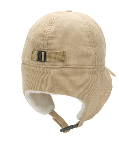 DC SHOES(ディーシーシューズ)の「24 WR CORDUROY FLIGH /DC撥水ロゴワンポイントコーデュロイフライトキャップ(帽子)(キャップ・メンズ・ベージュ系その他/ブラック×ブラック・FREE)」の12枚目の写真