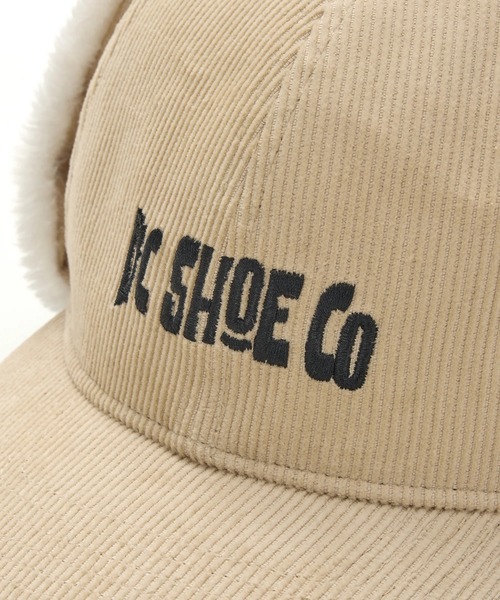 DC SHOES(ディーシーシューズ)の「24 WR CORDUROY FLIGH /DC撥水ロゴワンポイントコーデュロイフライトキャップ(帽子)(キャップ・メンズ・ベージュ系その他/ブラック×ブラック・FREE)」の13枚目の写真