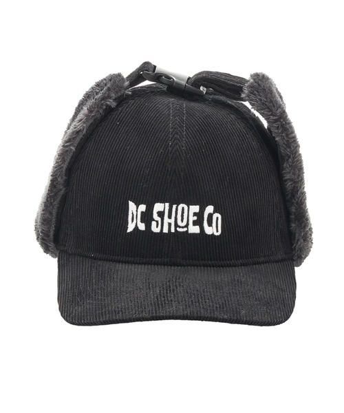 DC SHOES(ディーシーシューズ)の「24 WR CORDUROY FLIGH /DC撥水ロゴワンポイントコーデュロイフライトキャップ(帽子)(キャップ・メンズ・ベージュ系その他/ブラック×ブラック・FREE)」の4枚目の写真