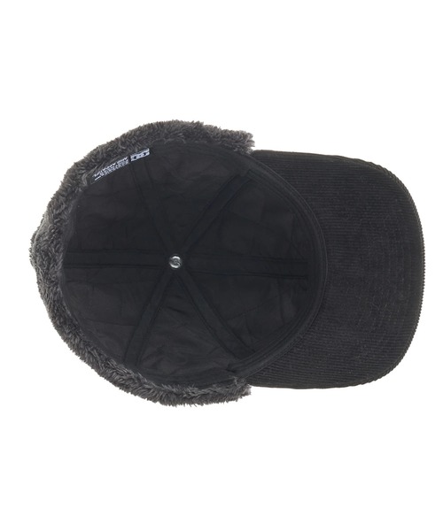DC SHOES(ディーシーシューズ)の「24 WR CORDUROY FLIGH /DC撥水ロゴワンポイントコーデュロイフライトキャップ(帽子)(キャップ・メンズ・ベージュ系その他/ブラック×ブラック・FREE)」の5枚目の写真