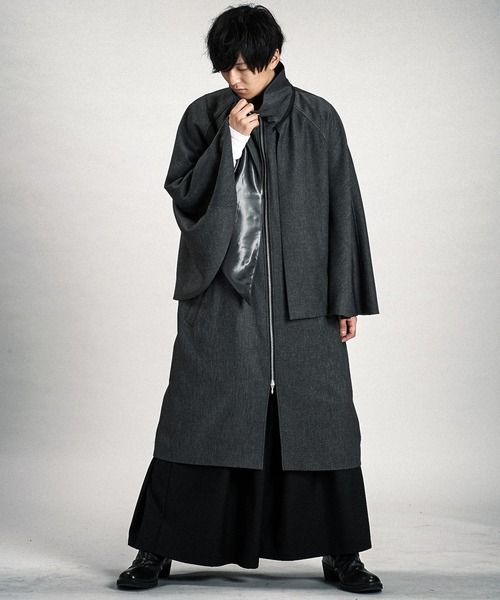 NO ID.（ノーアイディ）の「【NO ID.】High-Collar Inverness Coat / ハイ カラー インバネス コート（その他アウター・メンズ・グレー/ブラック・ONE SIZE）」の20枚目の写真