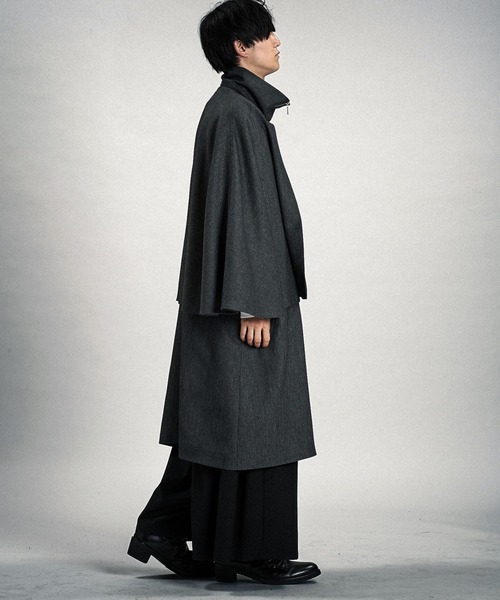 NO ID.（ノーアイディ）の「【NO ID.】High-Collar Inverness Coat / ハイ カラー インバネス コート（その他アウター・メンズ・グレー/ブラック・ONE SIZE）」の22枚目の写真