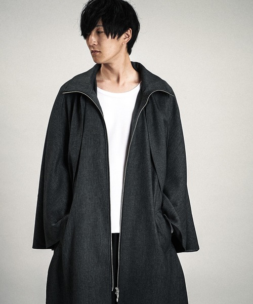 NO ID.（ノーアイディ）の「【NO ID.】High-Collar Inverness Coat / ハイ カラー インバネス コート（その他アウター・メンズ・グレー/ブラック・ONE SIZE）」の14枚目の写真