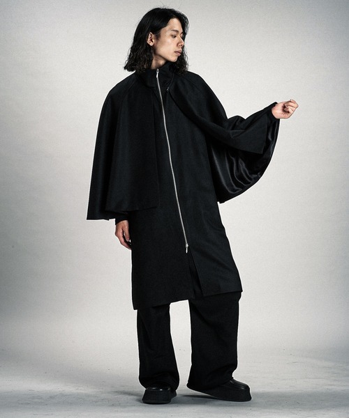 NO ID.（ノーアイディ）の「【NO ID.】High-Collar Inverness Coat / ハイ カラー インバネス コート（その他アウター・メンズ・グレー/ブラック・ONE SIZE）」の19枚目の写真