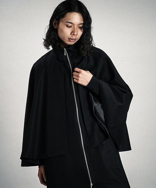 NO ID.（ノーアイディ）の「【NO ID.】High-Collar Inverness Coat / ハイ カラー インバネス コート（その他アウター・メンズ・グレー/ブラック・ONE SIZE）」の9枚目の写真
