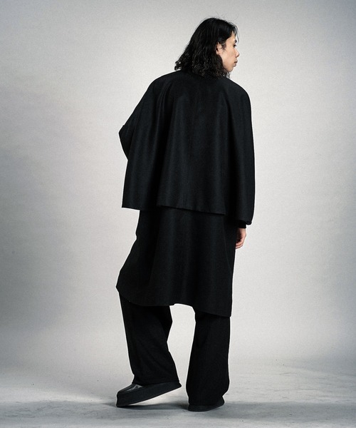 NO ID.（ノーアイディ）の「【NO ID.】High-Collar Inverness Coat / ハイ カラー インバネス コート（その他アウター・メンズ・グレー/ブラック・ONE SIZE）」の12枚目の写真