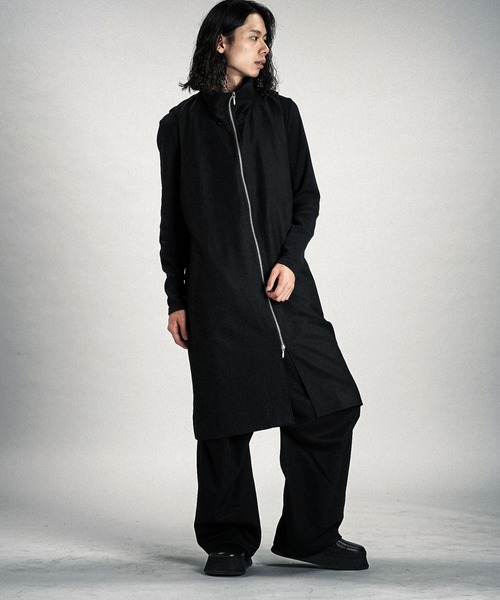 NO ID.（ノーアイディ）の「【NO ID.】High-Collar Inverness Coat / ハイ カラー インバネス コート（その他アウター・メンズ・グレー/ブラック・ONE SIZE）」の3枚目の写真