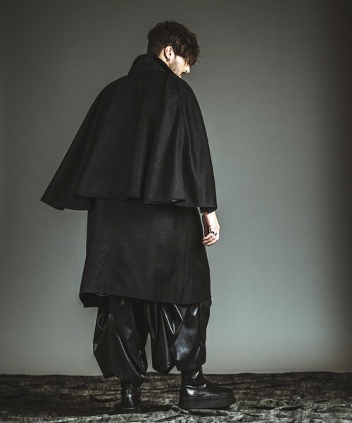 セール】【NO ID.】High-Collar Inverness Coat / ハイ カラー