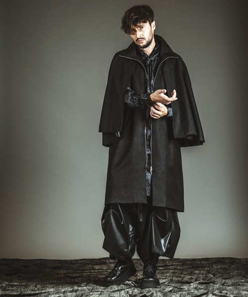 ハイカラーインバネスコート（その他アウター）｜NO ID.（ノーアイディ