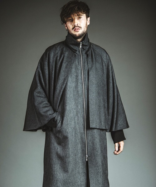 セール】【NO ID.】High-Collar Inverness Coat / ハイ カラー