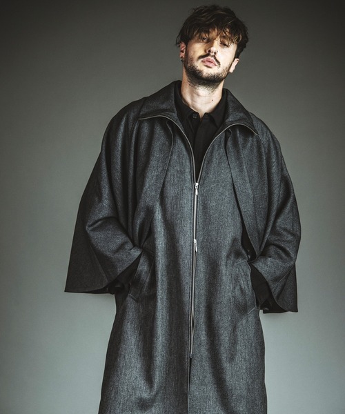 ハイカラーインバネスコート（その他アウター）｜NO ID.（ノーアイディ