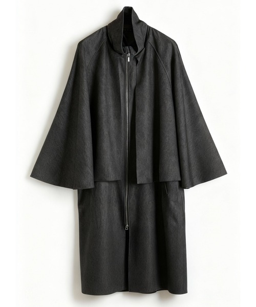 セール】【NO ID.】High-Collar Inverness Coat / ハイ カラー