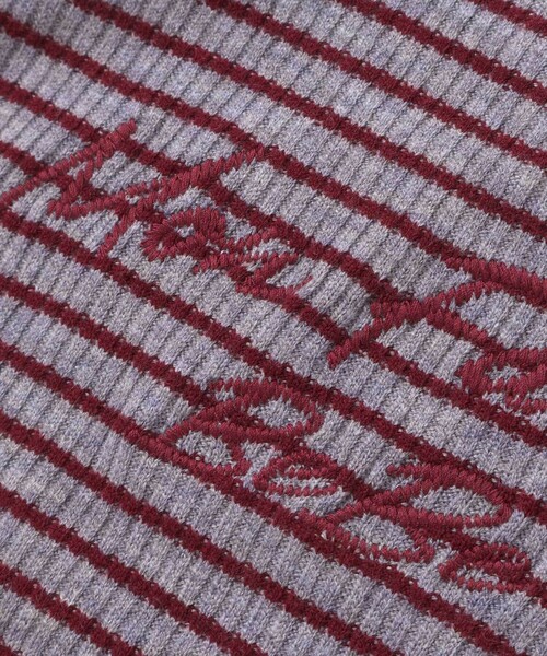 BeBe（ベベ）の「【お揃い】ボーダーリブZIPカラー長袖プルオーバー（ニット/セーター・キッズ・ホワイト系その他2/グレー系その他・130cm/110cm/140cm/150cm/120cm/100cm）」の8枚目の写真