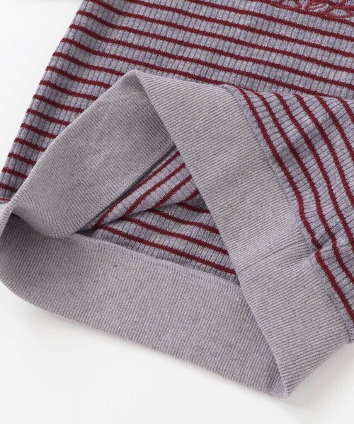 BeBe（ベベ）の「【お揃い】ボーダーリブZIPカラー長袖プルオーバー（ニット/セーター・キッズ・ホワイト系その他2/グレー系その他・130cm/110cm/140cm/150cm/120cm/100cm）」の10枚目の写真