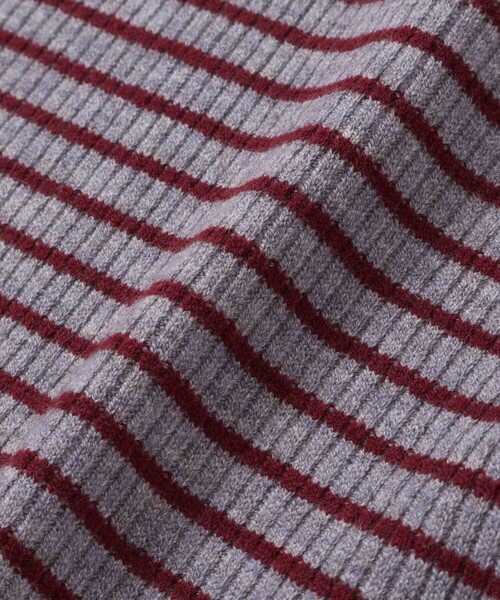 BeBe（ベベ）の「【お揃い】ボーダーリブZIPカラー長袖プルオーバー（ニット/セーター・キッズ・ホワイト系その他2/グレー系その他・130cm/110cm/140cm/150cm/120cm/100cm）」の11枚目の写真