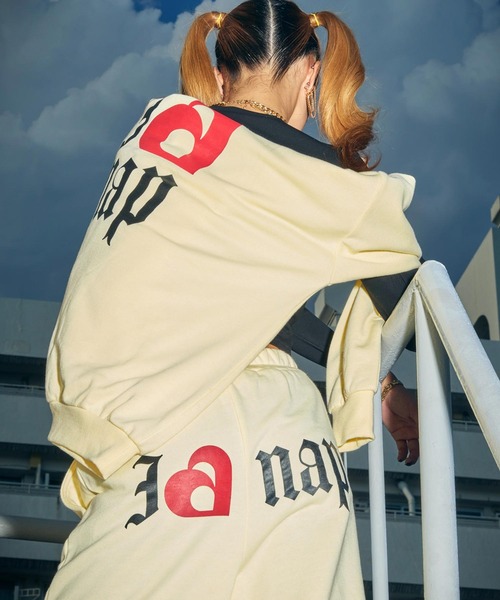 ANAP（アナップ）の「I LOVE anap プリント スウェット パーカー（スウェット・レディース・ブラック/グレー/ライトイエロー・F）」の5枚目の写真