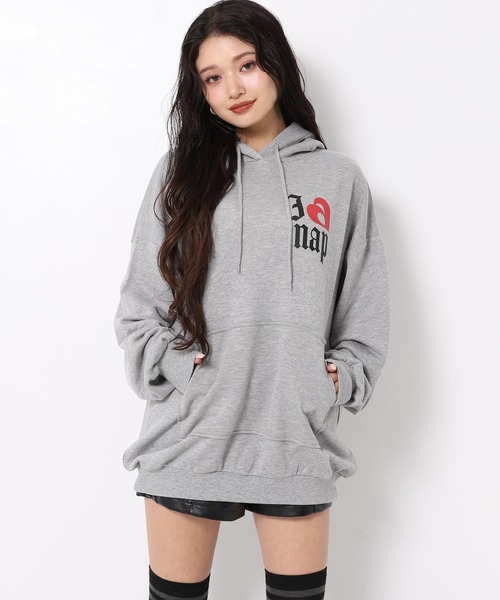 ANAP（アナップ）の「I LOVE anap プリント スウェット パーカー（スウェット・レディース・ブラック/グレー/ライトイエロー・F）」の10枚目の写真