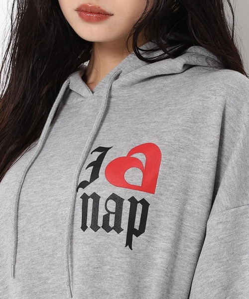 ANAP（アナップ）の「I LOVE anap プリント スウェット パーカー（スウェット・レディース・ブラック/グレー/ライトイエロー・F）」の12枚目の写真