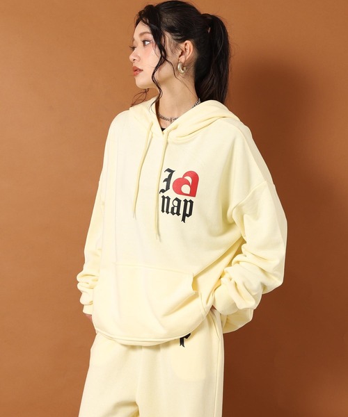 ANAP（アナップ）の「I LOVE anap プリント スウェット パーカー（スウェット・レディース・ブラック/グレー/ライトイエロー・F）」の15枚目の写真