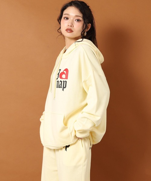 ANAP（アナップ）の「I LOVE anap プリント スウェット パーカー（スウェット・レディース・ブラック/グレー/ライトイエロー・F）」の16枚目の写真