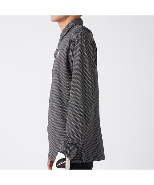 FILA GOLF(フィラゴルフ )の「FILA GOLF フィラゴルフ ゴルフウェア ワンポイント ロゴ 軽量 保温 ストレッチ 裏起毛 長袖 ボタンダウン ポロシャツ(ポロシャツ・メンズ・ネイビー/ホワイト/ブラック・M/L/3L/LL)」の14枚目の写真