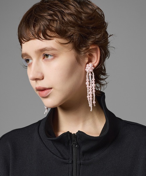 NON TOKYO（ノントーキョー）の「FRINGE PEARL EARRING（イヤリング・レディース・イエロー/ピンク/ブルー・FREE）」の4枚目の写真