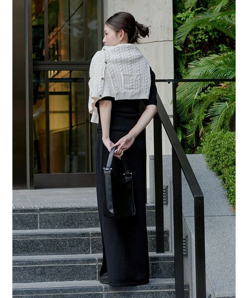 macoto×MIESROHE】ビスチェ付きニットワンピース（ワンピース