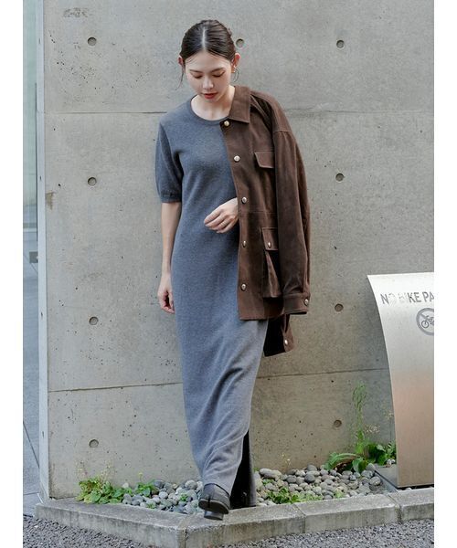 macoto×MIESROHE】ビスチェ付きニットワンピース（ワンピース