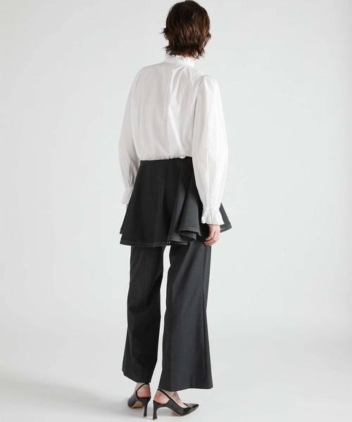 セール】【crinkle crinkle crinkle】rebuilt neck embroidery blouse