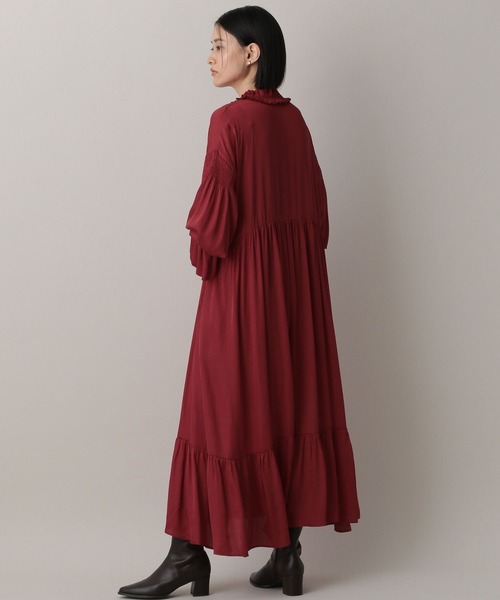 A part by(アパートバイ)の「フリルティアードワンピース(ワンピース・レディース・ベージュ/ブラック/レッド系その他6・FREE)」の12枚目の写真