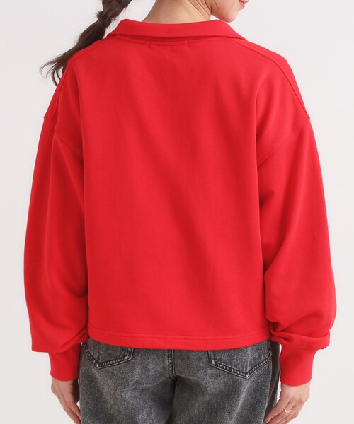 Cutie Blonde(キューティーブロンド)の「【なめらかタッチ/洗濯機可】スキッパーポロスウェット(スウェット・レディース・ワインレッド/ブラック/アイボリー・00)」の18枚目の写真