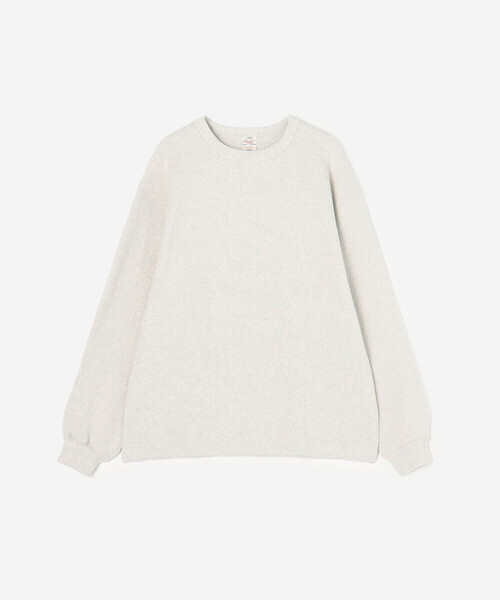 GOLD(ゴールド)の「gold | コットン ヘビーサーマル 長袖クルーネックTシャツ MEN(Tシャツ/カットソー・メンズ・ブラック/オートミール・M/L)」の3枚目の写真