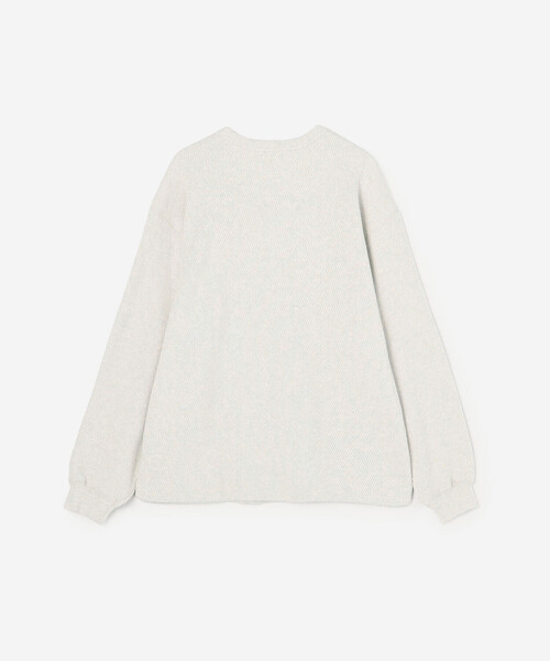 GOLD(ゴールド)の「gold | コットン ヘビーサーマル 長袖クルーネックTシャツ MEN(Tシャツ/カットソー・メンズ・ブラック/オートミール・M/L)」の4枚目の写真