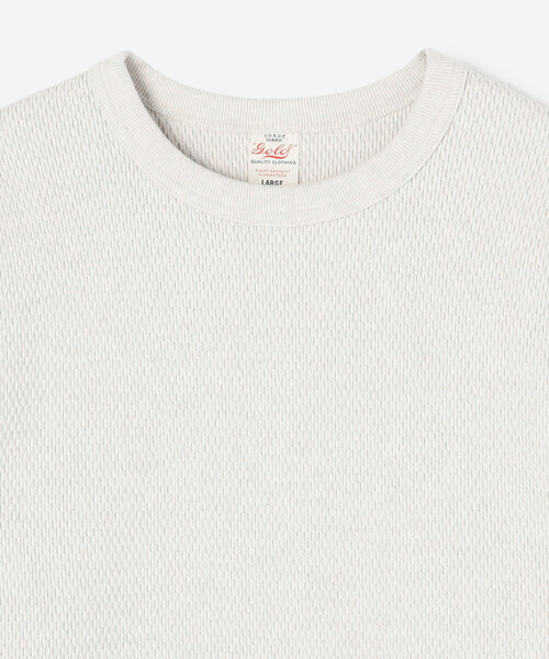 GOLD(ゴールド)の「gold | コットン ヘビーサーマル 長袖クルーネックTシャツ MEN(Tシャツ/カットソー・メンズ・ブラック/オートミール・M/L)」の5枚目の写真