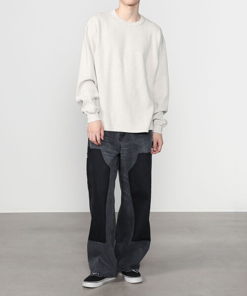 GOLD(ゴールド)の「gold | コットン ヘビーサーマル 長袖クルーネックTシャツ MEN(Tシャツ/カットソー・メンズ・ブラック/オートミール・M/L)」の11枚目の写真