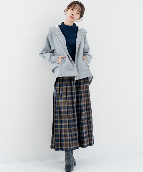 ANNA LUNA(アンナルナ)の「【ANNA LUNA】クラシカル な チェック が目を引く プリーツ スカート(スカート・レディース・ネイビー/レッド・MEDIUM)」の18枚目の写真