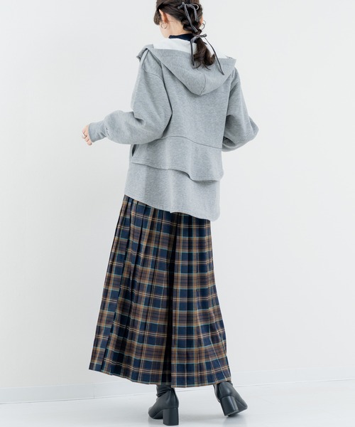 ANNA LUNA(アンナルナ)の「【ANNA LUNA】クラシカル な チェック が目を引く プリーツ スカート(スカート・レディース・ネイビー/レッド・MEDIUM)」の19枚目の写真