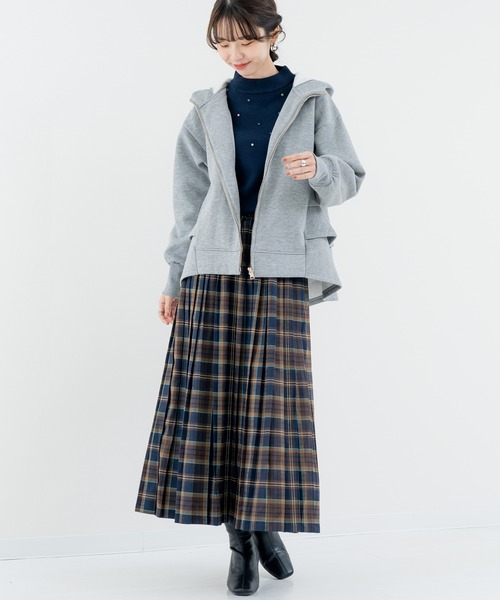 ANNA LUNA(アンナルナ)の「【ANNA LUNA】クラシカル な チェック が目を引く プリーツ スカート(スカート・レディース・ネイビー/レッド・MEDIUM)」の20枚目の写真